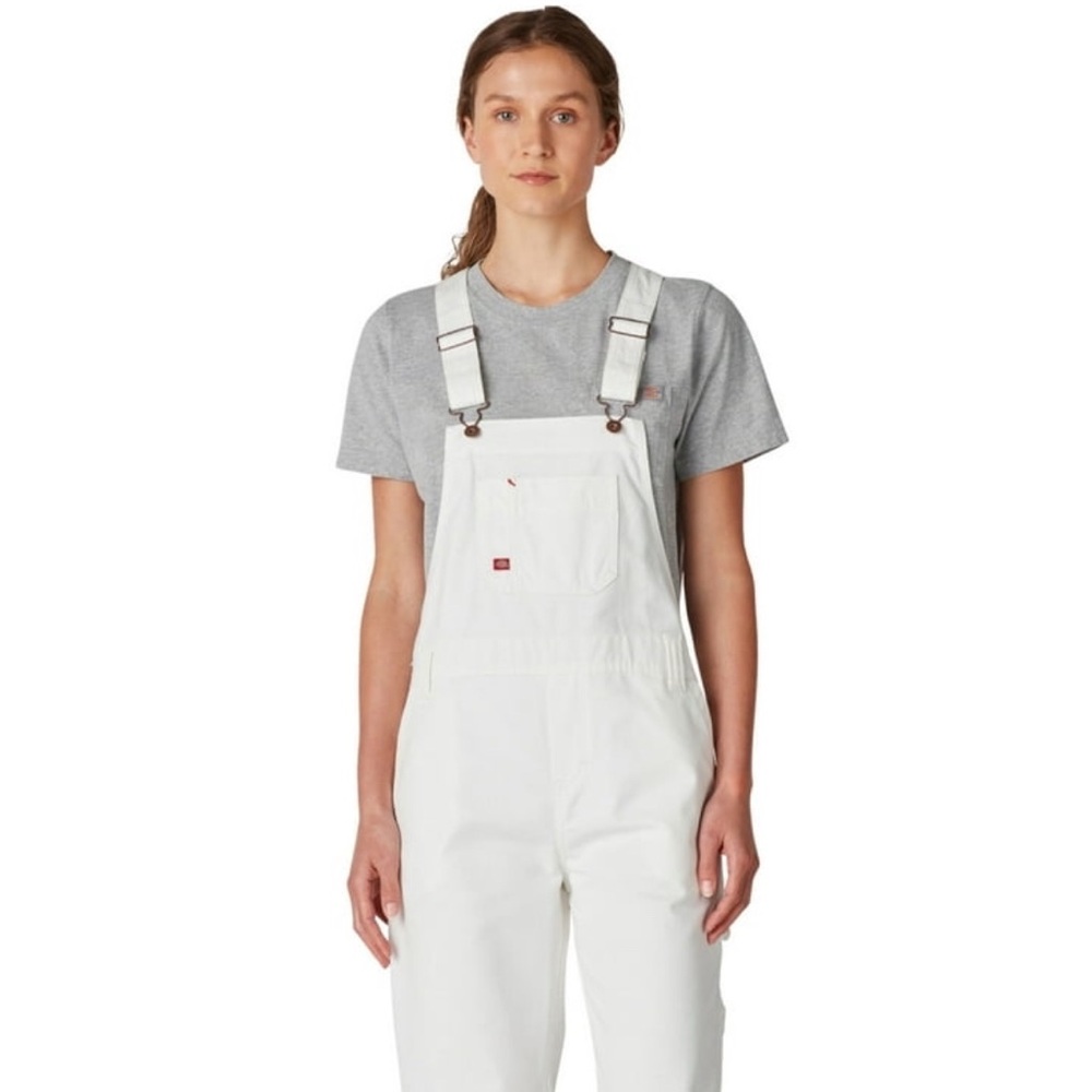 NWT Dickies Women's Relaxed Fit Overalls - White Size S
